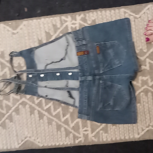 Jean Shorts Overalls Size 1 - Picture 2 of 5